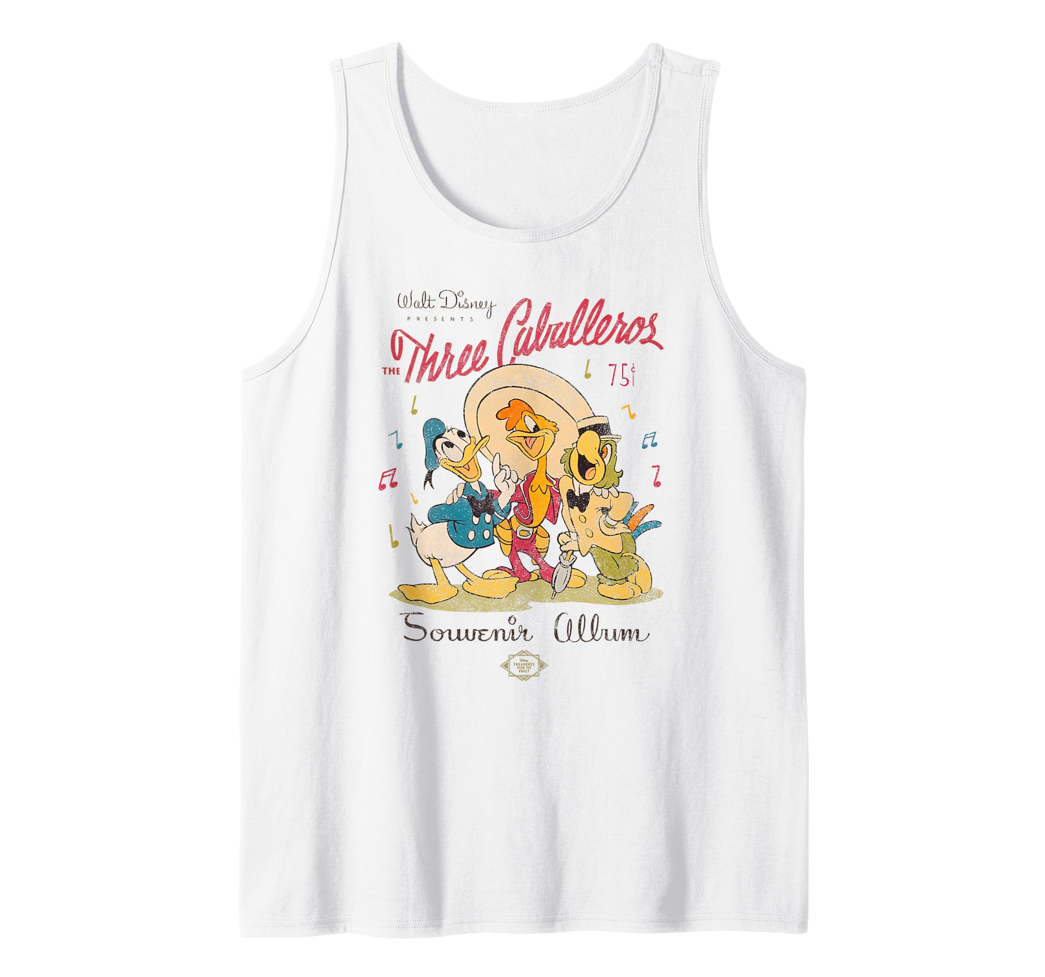 Disney The Three Caballeros Donald Duck Vintage Distressed Tank Top