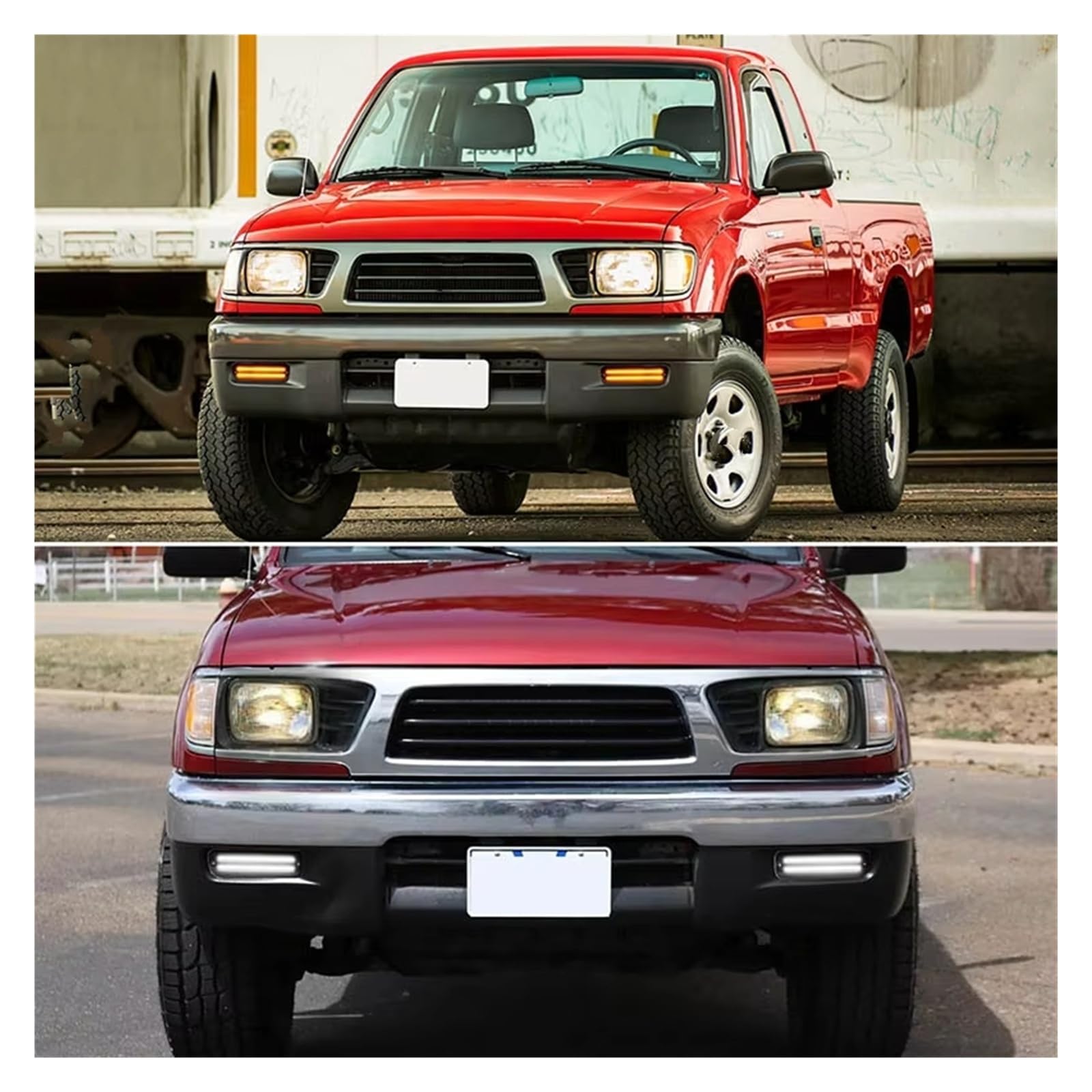 Indicatore Laterale Per Toyota Per Tacoma 1995-2000 Dinamico Ambra LED Bianco Paraurti Anteriore Indicatori Direzione Luci Parcheggio Luce Guida Indicatore Direzione Auto