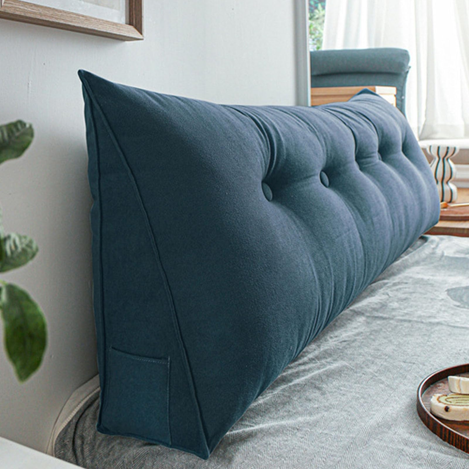 LXURY Almohada Triangular Transpirable Grande Cojín De Posicionamiento Retirable Almohada De Apoyo De Posicionamiento Cojín De Lectura con Soporte para La Espalda del Sofá,A,100cmx50cmx20cm