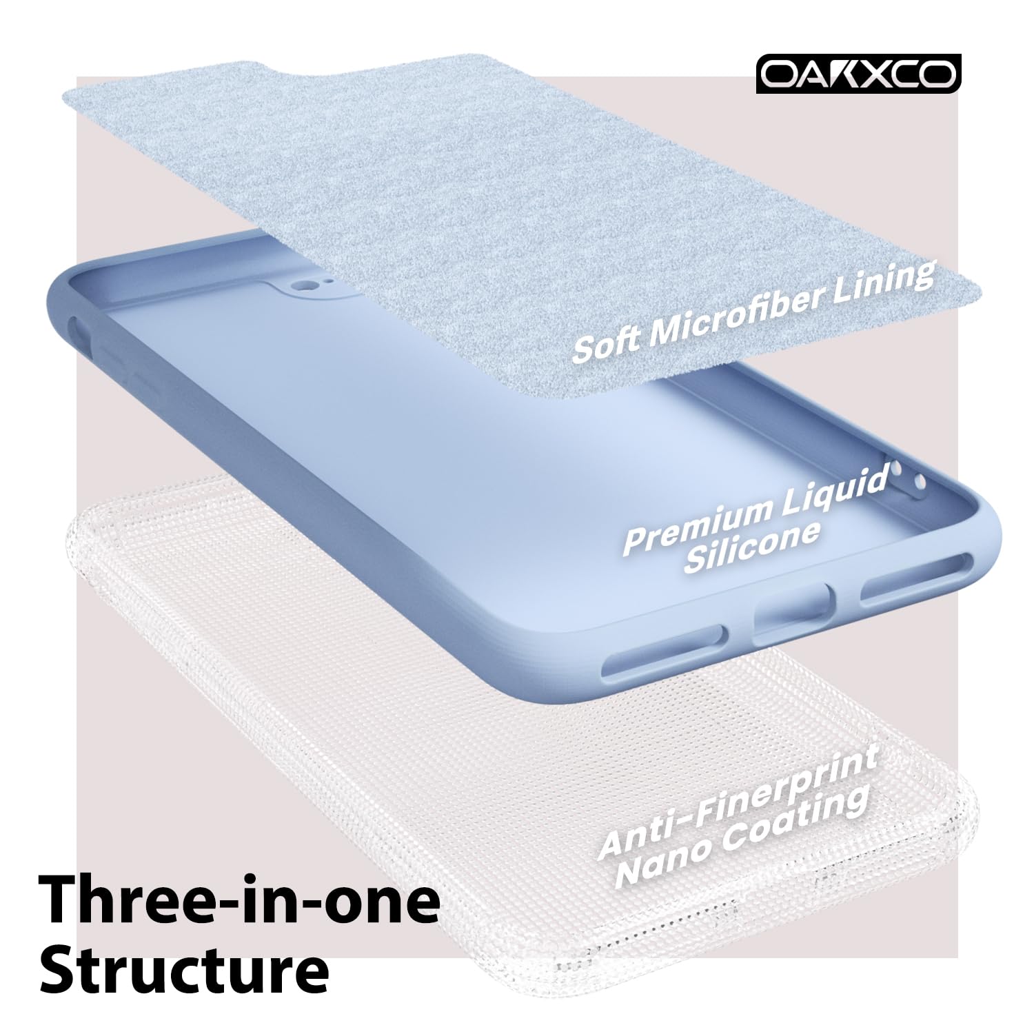 oakxco for iPhone 16 Pro Max Case Liquid Silicone, Soft Rubber Gel Elegant Aesthetic Basic Simple Cover, Cute Thin Slim TPU Matte Solid Color Plain Smooth Case for Women Girl, Light Pink — view 1448