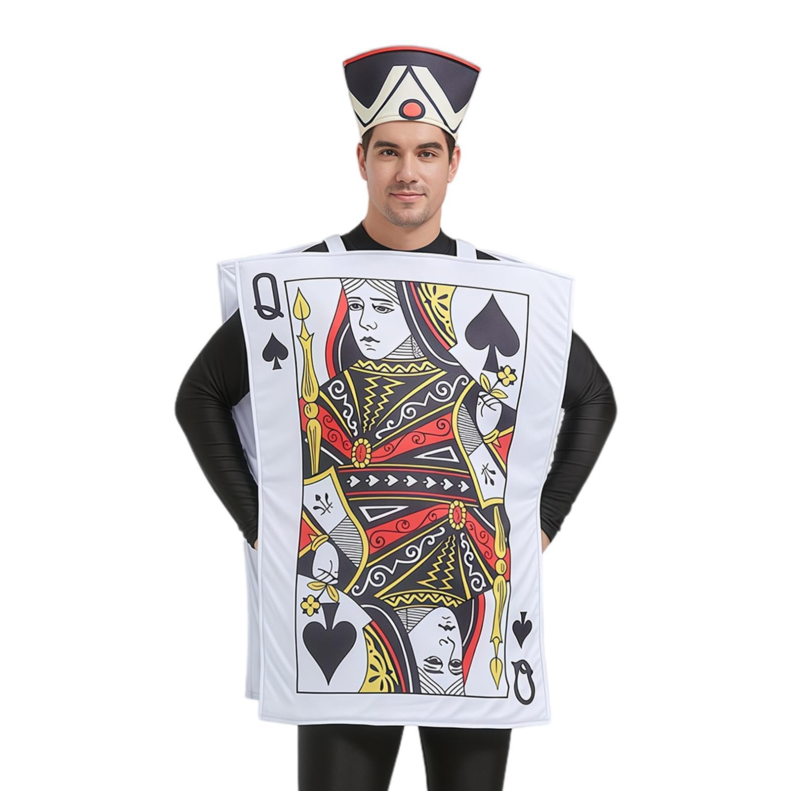 Playing Card Costume - Poker Cards Cosplay Costume | Funny Split Shoulder Strap Outfit | Playing Poker Decorative Outfit For Teenagers Adults Masquerade Fancy Dress Party Standout Appearance