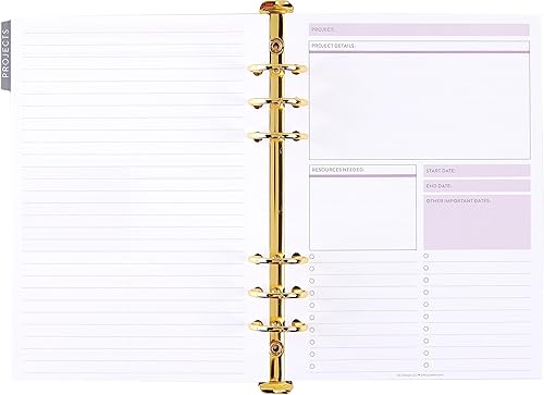 Miniatura 2 de Erin Condren Insertos de planificación de proyectos de agenda de anillo A5  40 páginas sin fecha de planificación de proyectos para proyectos