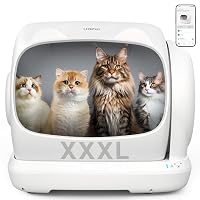 UBPET XXXL Lettiera Gatto Autopulente, 106L-Lettiera Autopulente per Gatti con Controllo App
