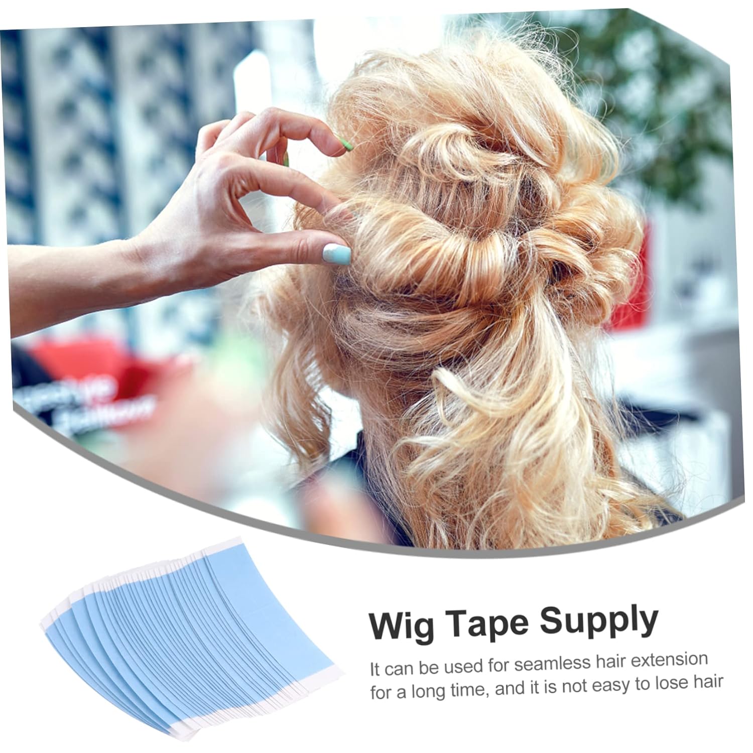 FRCOLOR 180pcs Hair Extension Tape Lace Wig Glue Extra Strong Double Sided Tape for Women