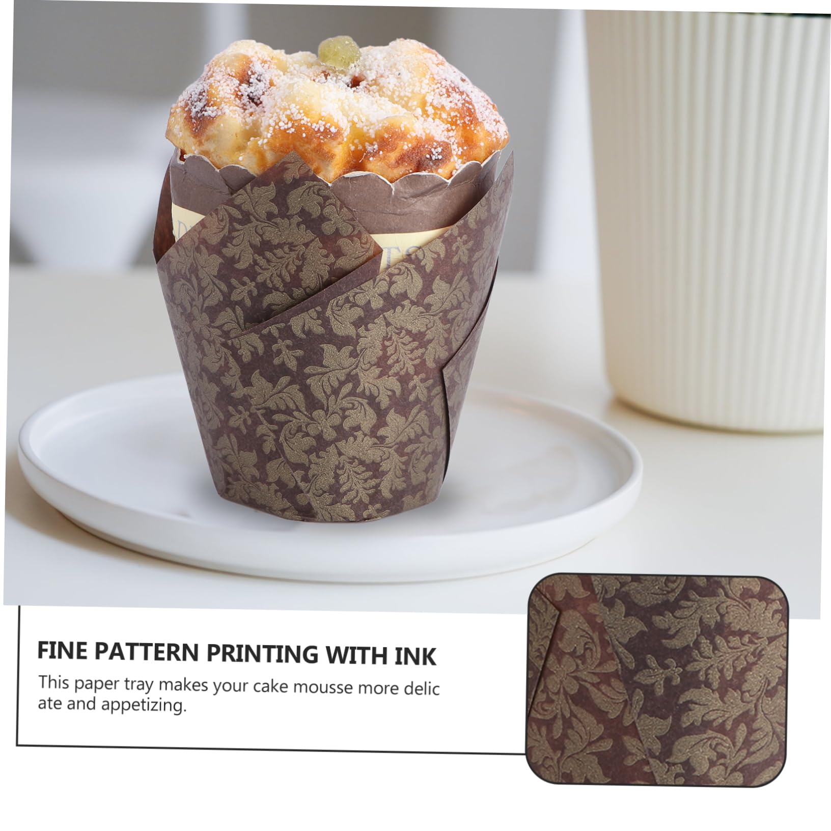 LIFKOME 2 Juegos De Envoltorios De Papel Para Muffins Envoltorios De Chocolate Capacillos Para Pasteles Envoltorios De Para Para Bodas Cumpleaños Y Fiestas (100 Unidades)