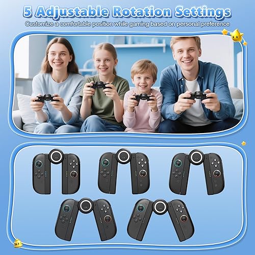 Vista 3 de [Upgraded 2.0] FASTSNAIL Charging Grip for Nintendo Switch 2 (2025), Strong Magnetic Grip Controller with 5-Levels Adjustable Rotation Positions for