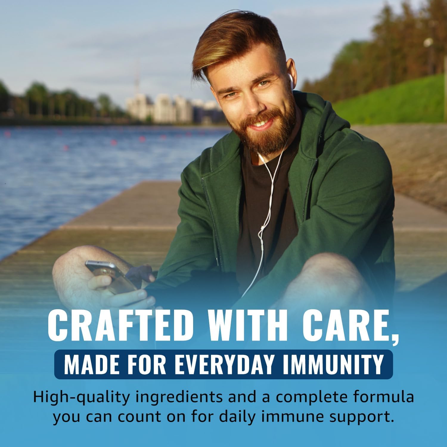 10-In-1 Immune Support Supplement: Immune Boosters for Adults & Kids Daily Immunity Defense with Key Immune System Vitamins Zinc, Vitamin C and D, Plus Elderberry, Quercetin, Echinacea & More, 60 Caps - Image 7