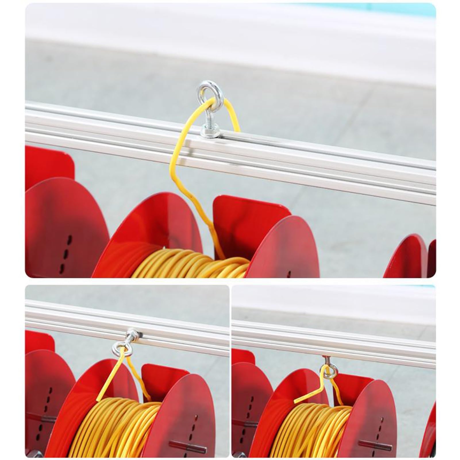 Estante para carretes de Alambre, dispensador de estantes de Alambre para múltiples carretes, Soporte de Almacenamiento de carretes de Alta Resistencia, para Uso Industrial eléctri