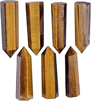 Vista 11 de mookaitedecor 7 PCS Healing Crystal Wands 2" Amethyst, Rock Quartz, Rose Quartz, Black Obsidian, Lapis Lazuli, Green Aventurine, Rainbow Fluorite 6