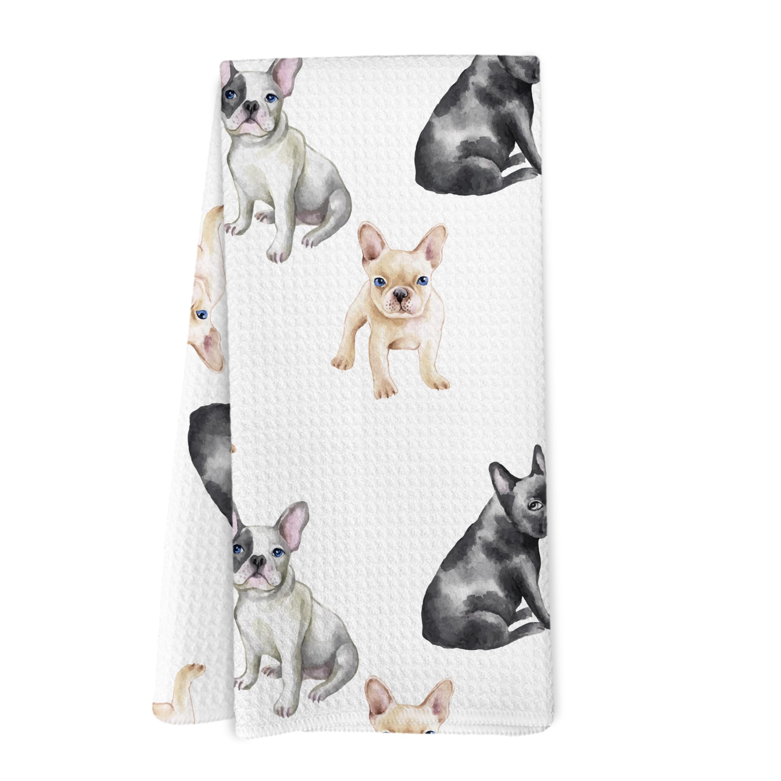 Regalos de bulldog francés: toallas de cocina decorativas ideales para inauguración de casa