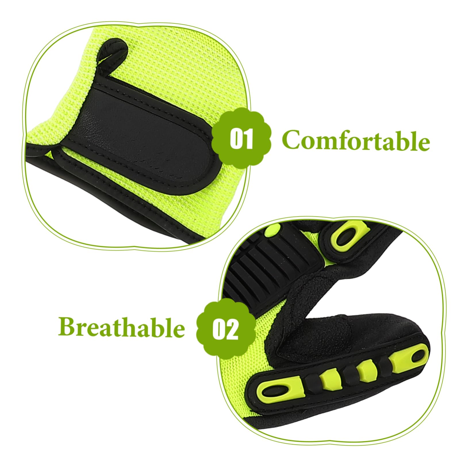 Guantes Antipinchazos para Trabajo y Jardinería, Resistentes a Impactos Goma y Plástico, Fáciles de Limpiar y Flexibles, Ideales para Deshierbar y Transportar,