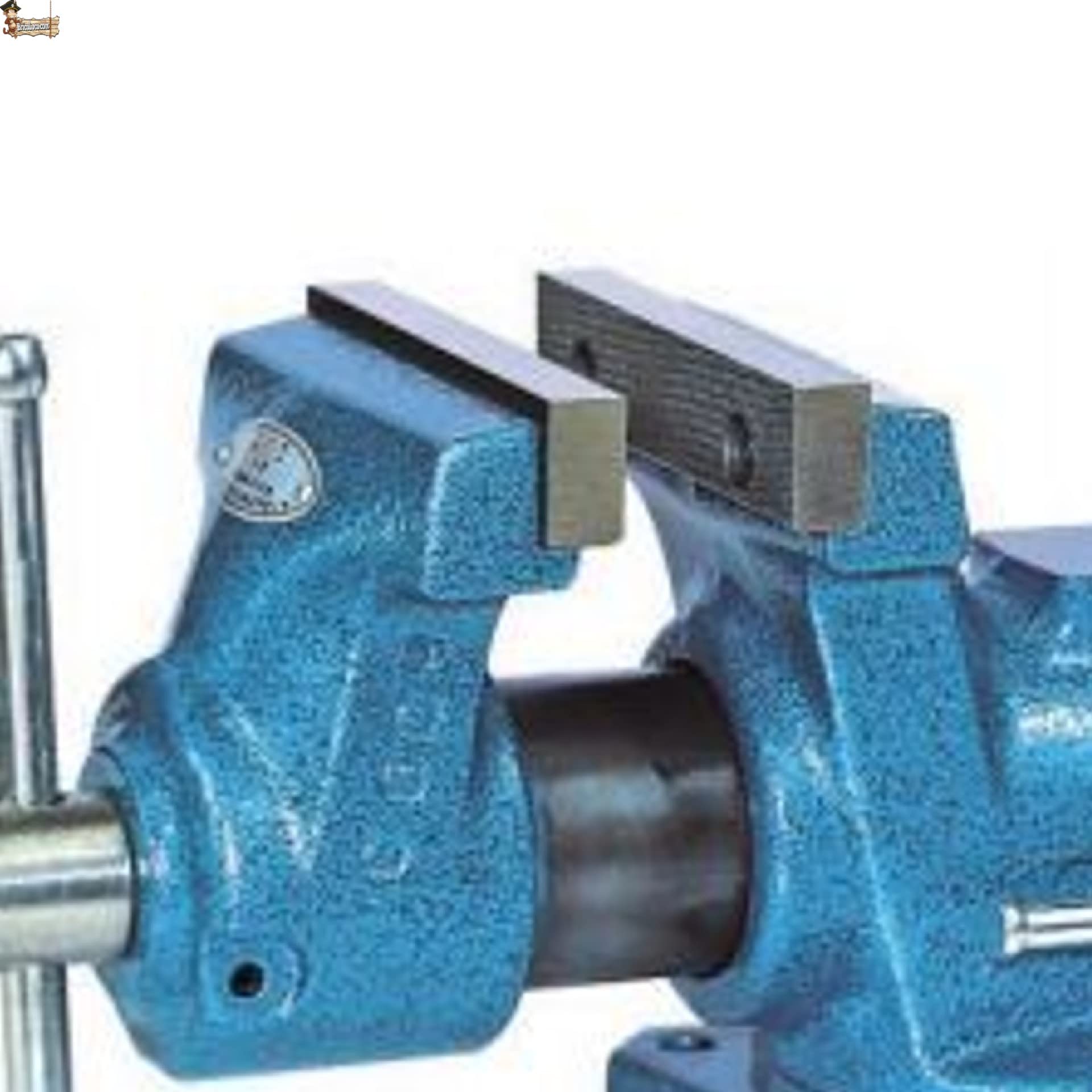 BricoLoco.com Tornillo de banco de trabajo profesional. Torno ajustable de acero 125 mm. con mordazas para mesa de trabajo. Base giratoria. Multiusos. Herrero, mecánico, madera, modelismo. (125 mm.)