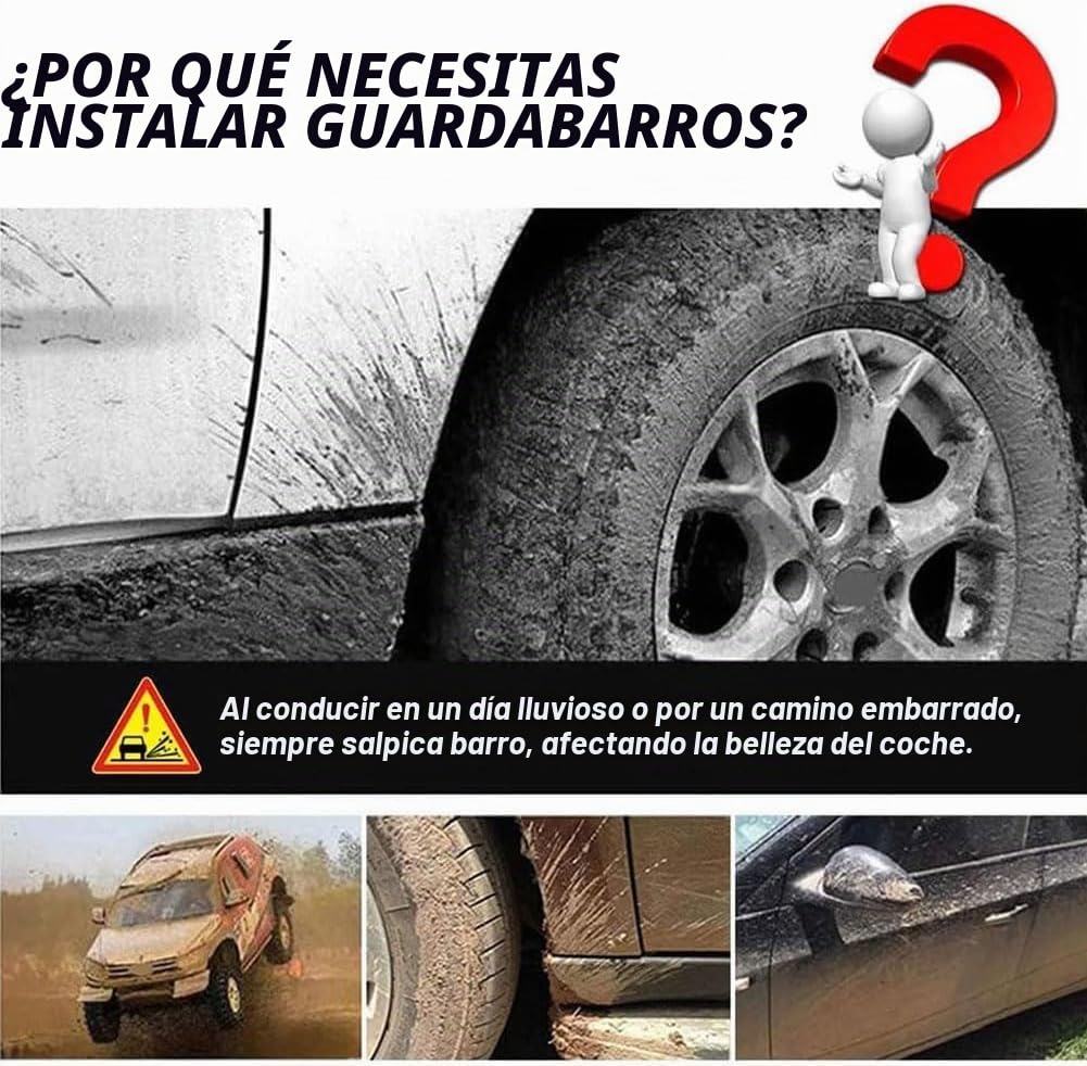 Coche Faldillas para Toyota Land Cruiser Prado 150 FJ150 2018-2010, Neumáticos Salpicaduras Barro Guardias, Guardabarros Delanteros Traseros Accesorios