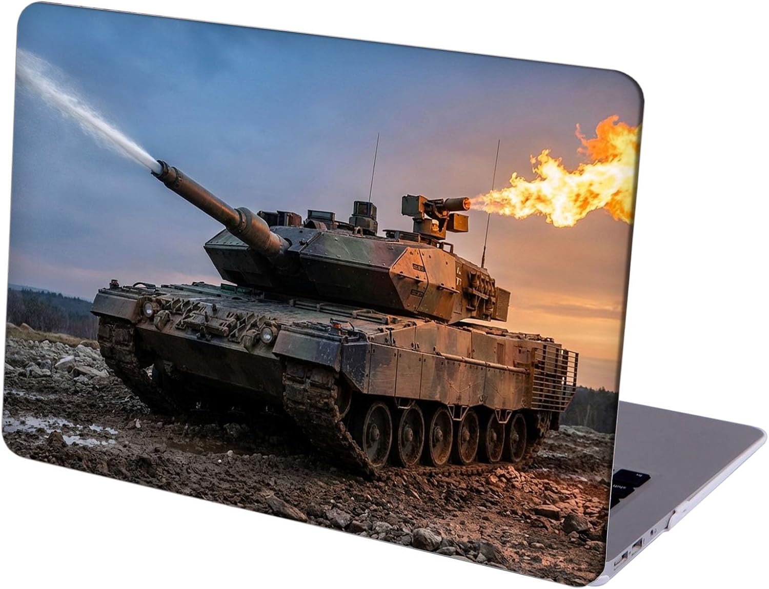 Compatible with MacBook Neo 13-inch, Hard Shell Case with Keyboard Cover and Screen Protector (A3404 A18 Pro chip, 2026 Release) - Military Tank MC23420
