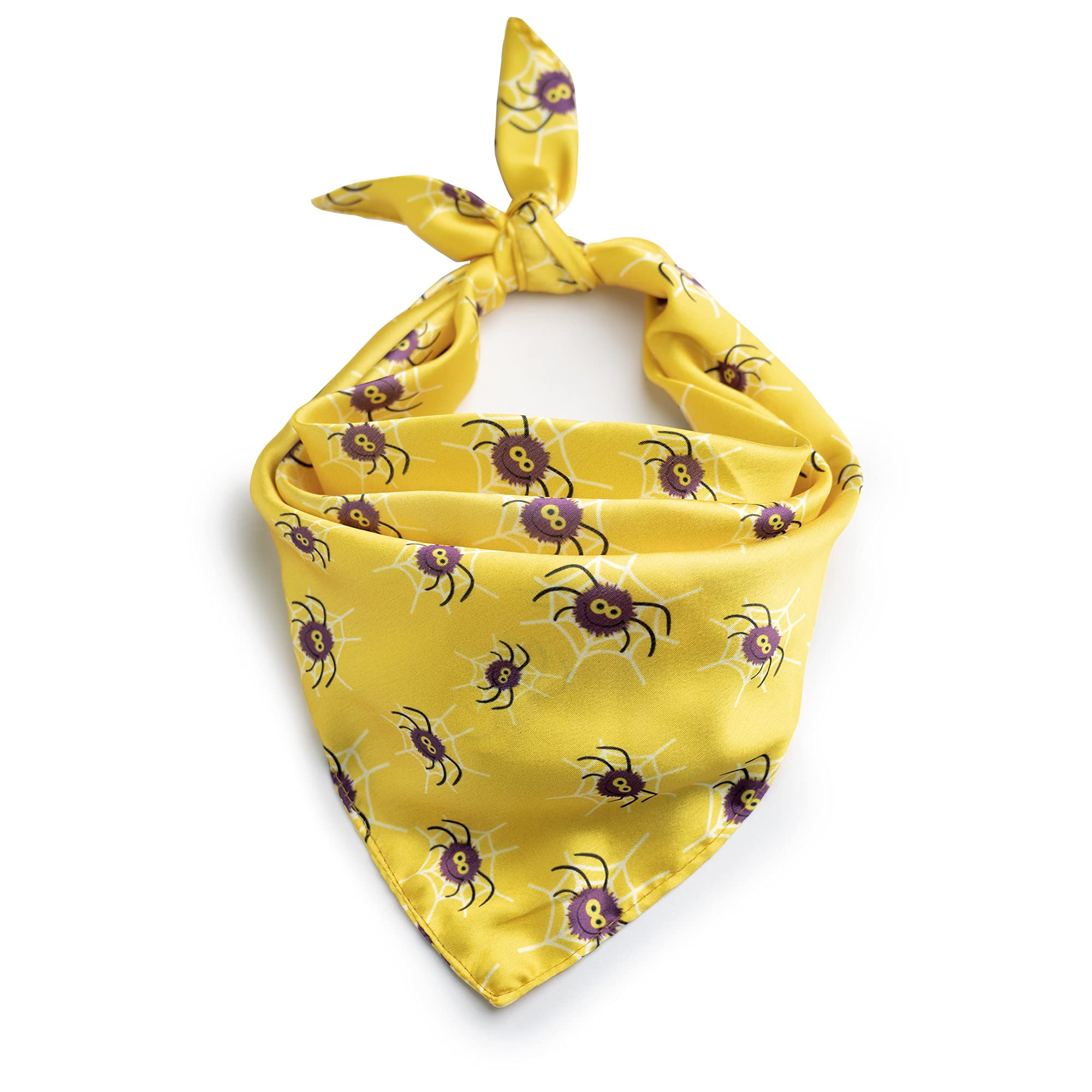 PAW LA LAND Smiling Spider Adjustable Dogs and Cats Bandana/Scarf Size - Medium (Necks up to 18 Inches)