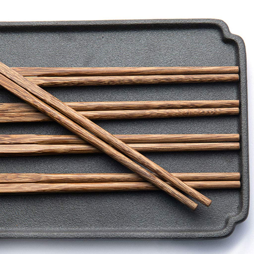 Juego de regalo de palillos japoneses de madera con estuche, palillos reutilizables, palillos chinos de lujo de madera natural, palillos de sushi antideslizantes, palillos aptos para lavavajillas, 1