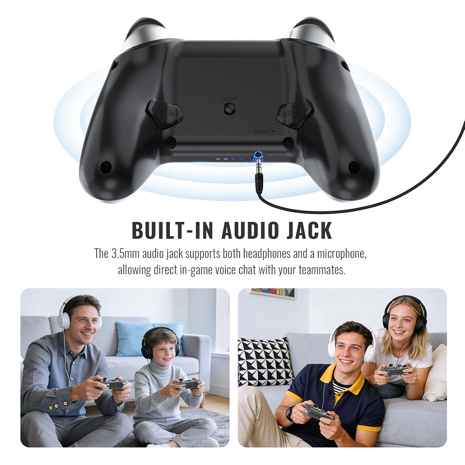 EJGAME Wireless Pro Controller for Switch 2/Switch,9-Axis Motion Sensor, Features C Button,Hall Effect Joysticks and Triggers,Wake-up,Marco/Programmable Back Buttons,Turbo,Dual Vibration (Black)
