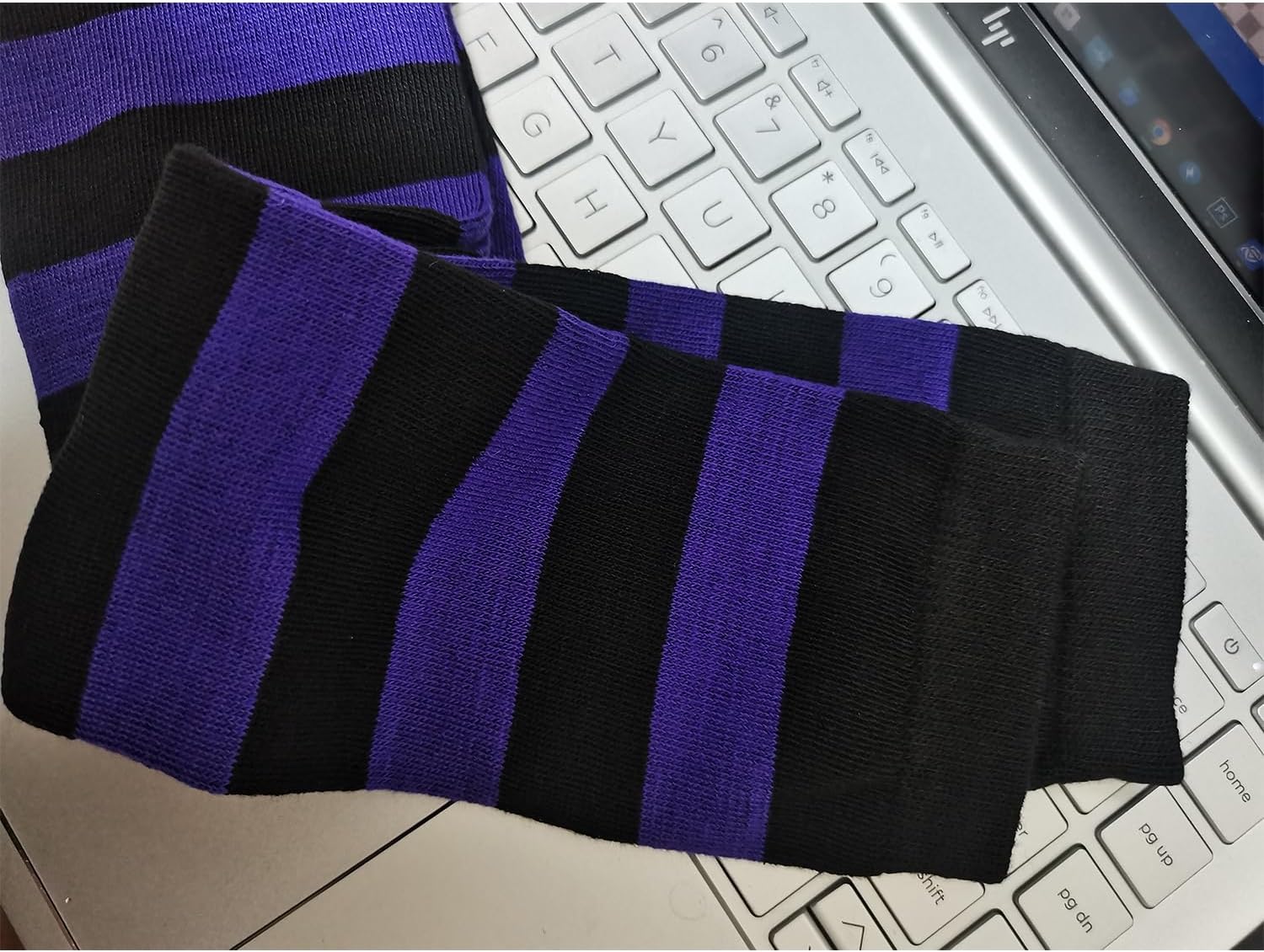 Womens Thigh High Socks Athletic Stripe Cute Colorful Over the Knee High Sock Colorful Long Tube Sock - Image 6