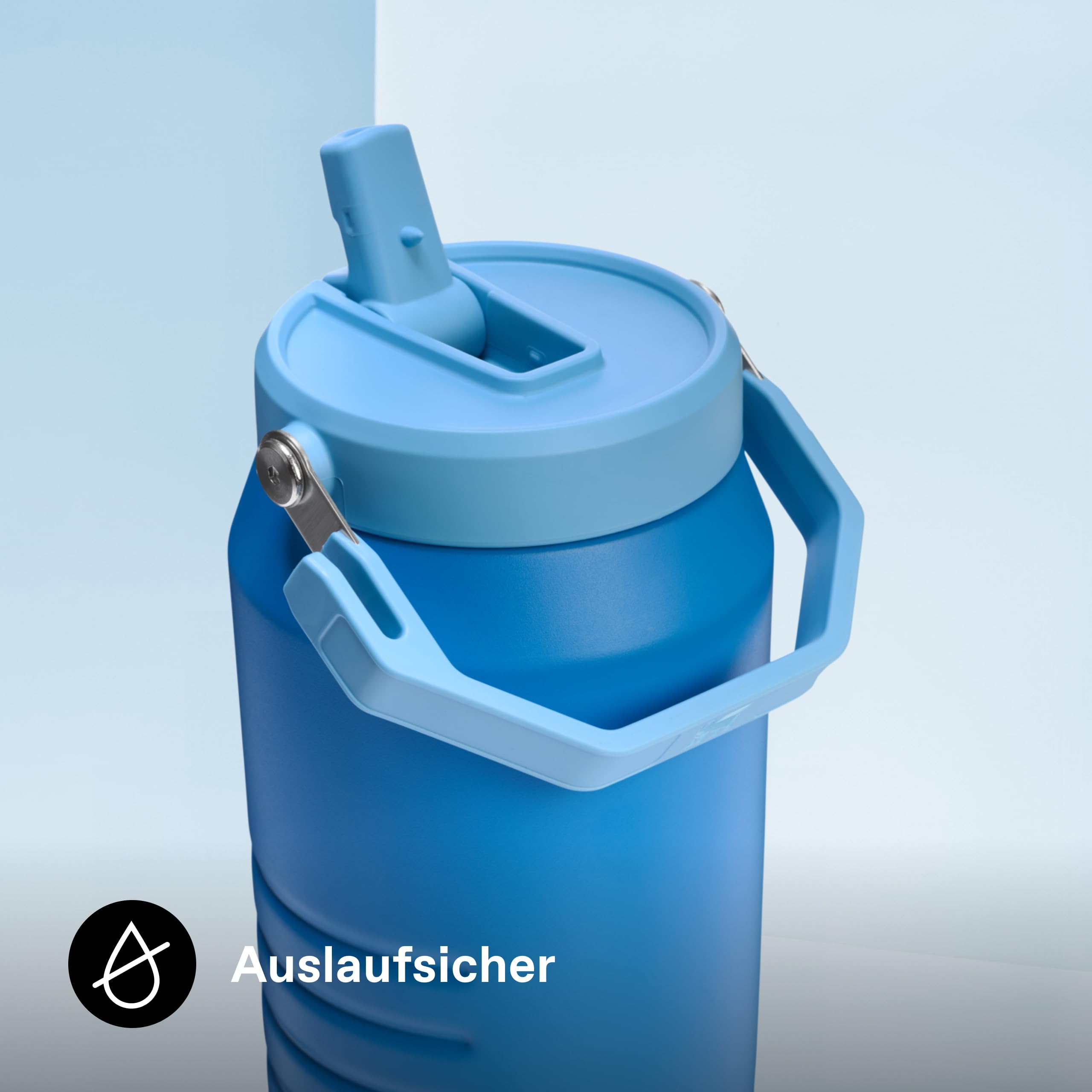 STANLEY 1913 IceFlow Flip Straw Jug 1.9L - Thermobecher Kühlt 20 Stunden - 4 Tage Eisgekühlt - Auslaufsicher - Leicht zu Tragen - Spülmaschinenfest - BPA Frei - Trinkflasche Sport - Azure | Kühlt 20 Std. - 4 Tage eisgekühlt - Auslaufsicher - BPA-frei - Sp