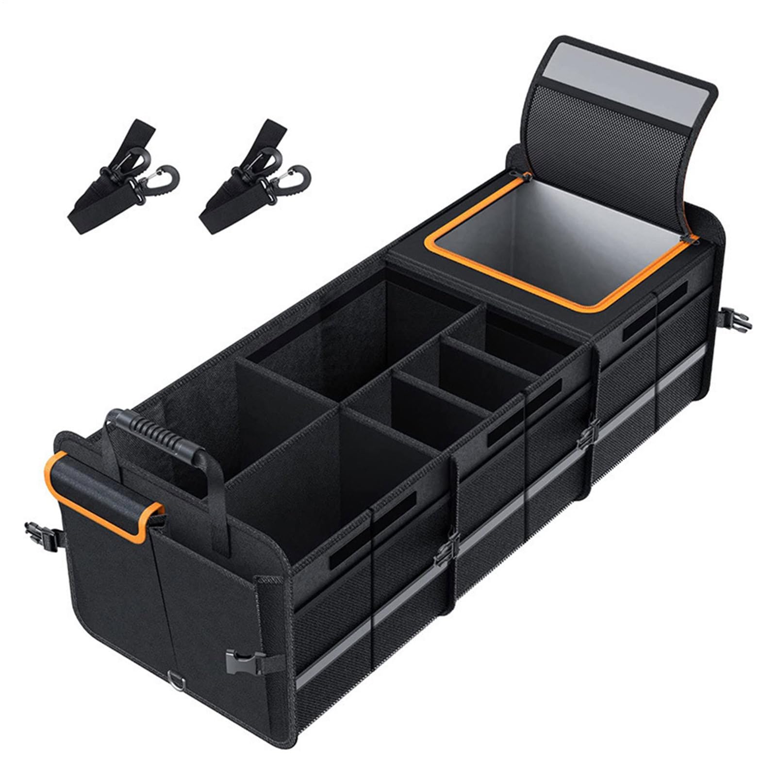 Organizzatore Bagagliaio Per SUV Impermeabile Con Scomparti Regolabili E | Organizzatore Archiviazione Carico Bagagliaio Auto Per Auto Sedan Camper Furgone Camion Interni Campeggio