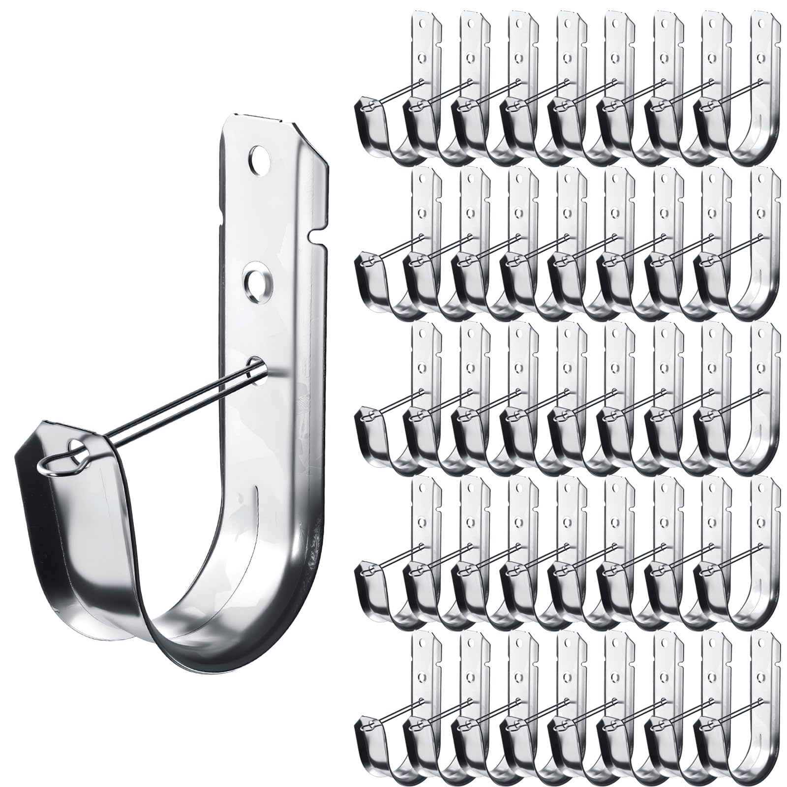 Hazztoll 2 Inch Galvanized Steel J-Hooks with Retainer Clips, 100 Pack | Heavy-Duty Cable Management System for Data Centers, Conduit, Cable, Coaxial & Fiber Optic Wires, Durable Corrosion-Resistant Hazztoll 2 Inch Galvanized Steel J-Hooks with Retainer Clips, 100 Pack | Heavy-Duty Cable Management System for Data Centers, Conduit, Cable, Coaxial & Fiber Optic Wires, Durable Corrosion-Resistant