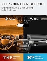 Vista 3 de Proadsy Parasol para parabrisas mejorado 2025, ajuste personalizado Mercedes-Benz Clase GLE 2016-2019 de 4 capas, protector de parasol frontal