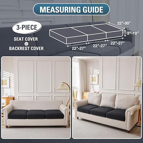 Miniatura 2 de Fundas para sofá modular, fundas de cojín elásticas, lavables, resistentes al desgaste, fundas universales para sofá, protector de muebles, funda de