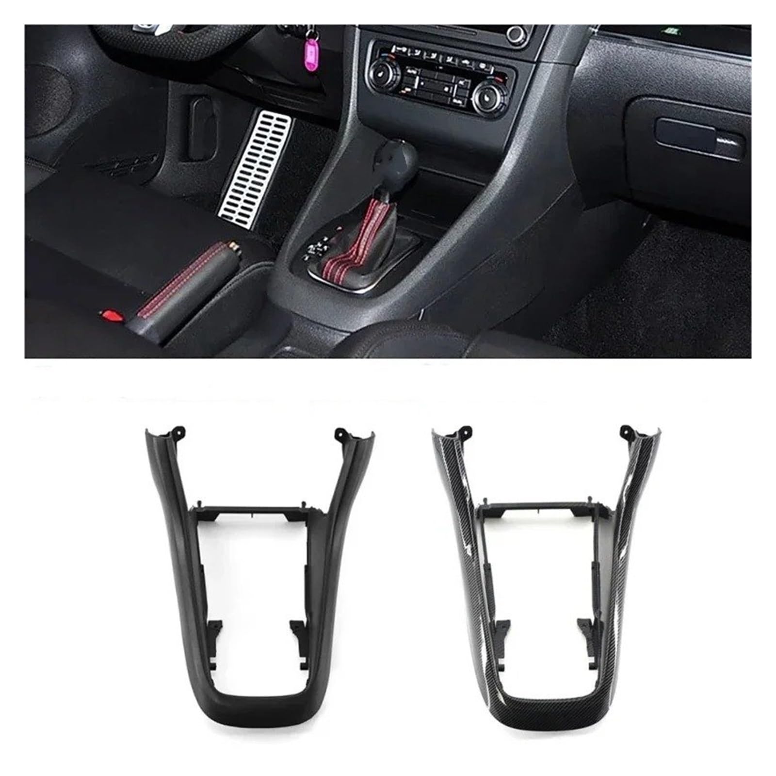 Auto Accessoires D'intérieur Accessoires Décoratifs D'intérieur Voiture Cadre Console Centrale Voiture Couvercle Panneau Changement Vitesse Pour Golf 6 2009 2010 2011 2012 2013 Garniture Voiture(Le no