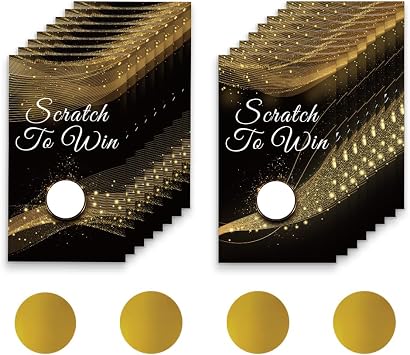 PLIGREAT 120 Pcs Special Surprise Scratch Off Cards Golden Sheet Music Theme Blank Gift Certificates Cards with Stickers Raffle Tickets DIY Coupon Card for Small Business Wedding Party