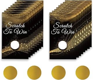 PLIGREAT 120 Pcs Special Surprise Scratch Off Cards Golden Sheet Music Theme Blank Gift Certificates Cards with Stickers Raffle Tickets DIY Coupon Card for Small Business Wedding Party