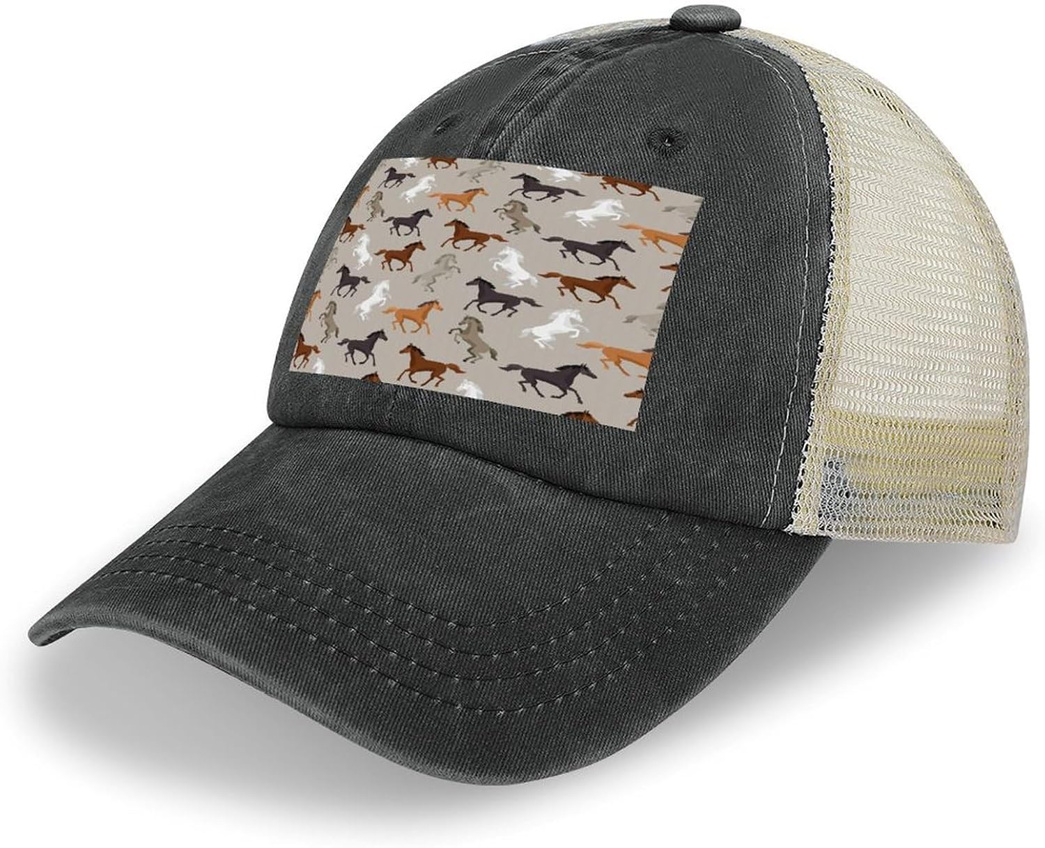 Cute Horse Hat Personalized Adjustable Cowboy Cap Cotton Cap Trucker Hats Dad Hat for Men Women