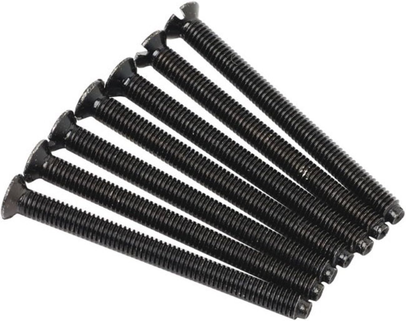 Taskar 40mm Black Nickel Flat Head Screws for Flat Plate Electrical Sockets (10 Pack) M3.5