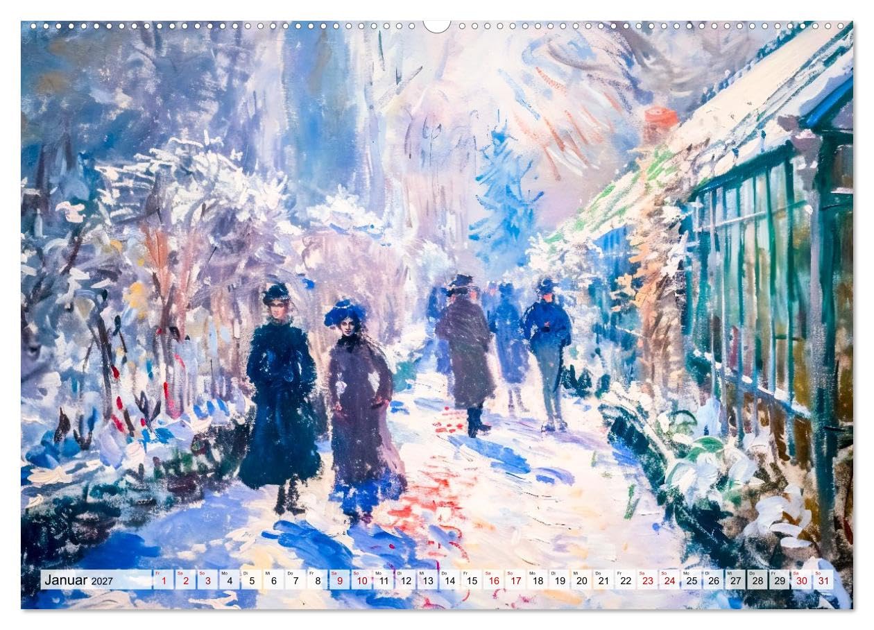 CALVENDO - Gärten im Licht - Impressionistische Spaziergänge mit Blütenpracht (hochwertiger Premium Wandkalender 2027 DIN A2 quer), Kunstdruck in Hochglanz: Farbenfrohe Gartenwelten voller Romantik un