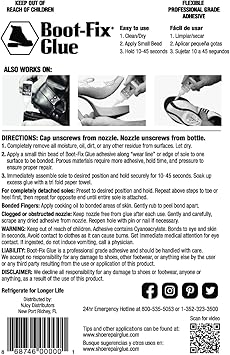 Shoe Glue Professional Grade Shoe Repair Adhesive for Boots, Shoes, More Instant Bond, Clear Drying, Flexible, Durable Perfect for Leather, Rubber, All Footwear (20g Tube)
