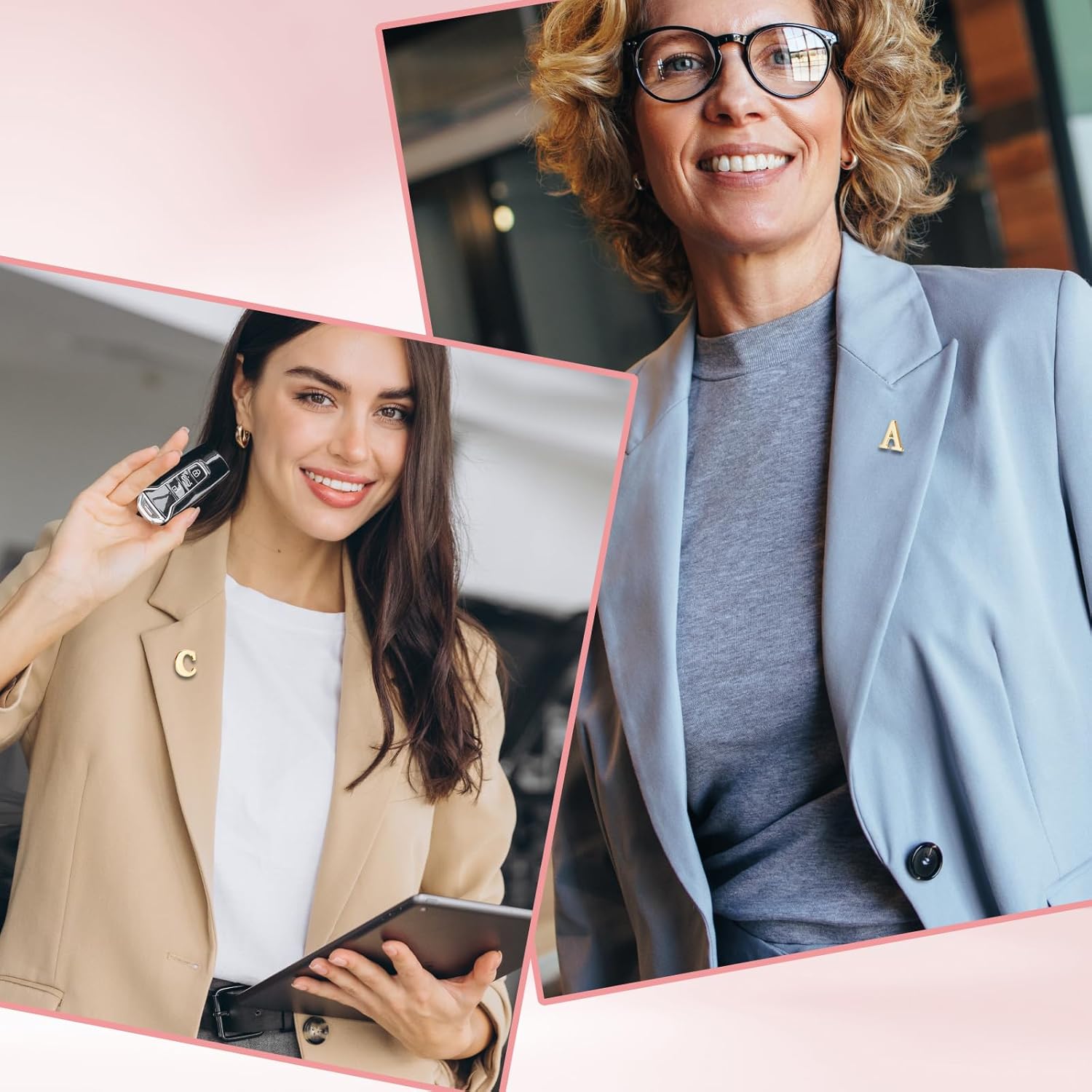 PATIKIL Letter Lapel Pins, Initial Alphabet Collar Pins Letter Brooch Pins for Women Men Shirt Dress Suits - Image 5