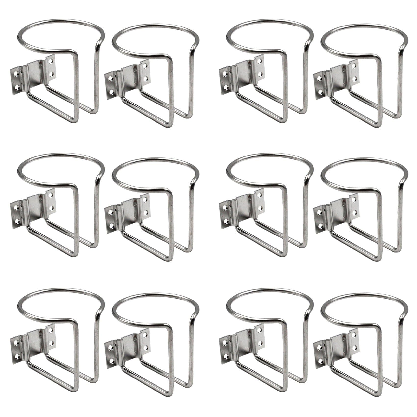 Hndhbfgrt 12Pcs Stainless Steel Car Boat Ring Cup Drink Holder Bottle Stand for Marine Yacht Truck RV