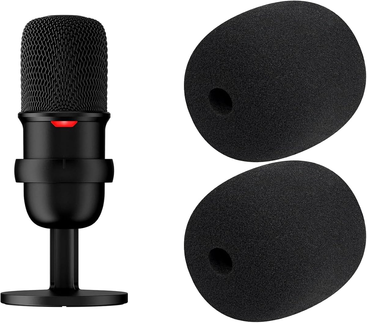 SOULWIT 2Pcs Pop Filter for HyperX SoloCast - Black | (Not Fit SoloCast 2), Windscreen for SoloCast Microphone