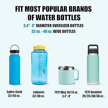 Seven Sparta Cup Holder Expander with Phone Holder & Cable Access, 3-in-1 Car Organizer, Side Storage Box for Phone/Cards, Compatible with Yeti, Owala, Hydro Flasks & Large Bottles Mugs in 3.5