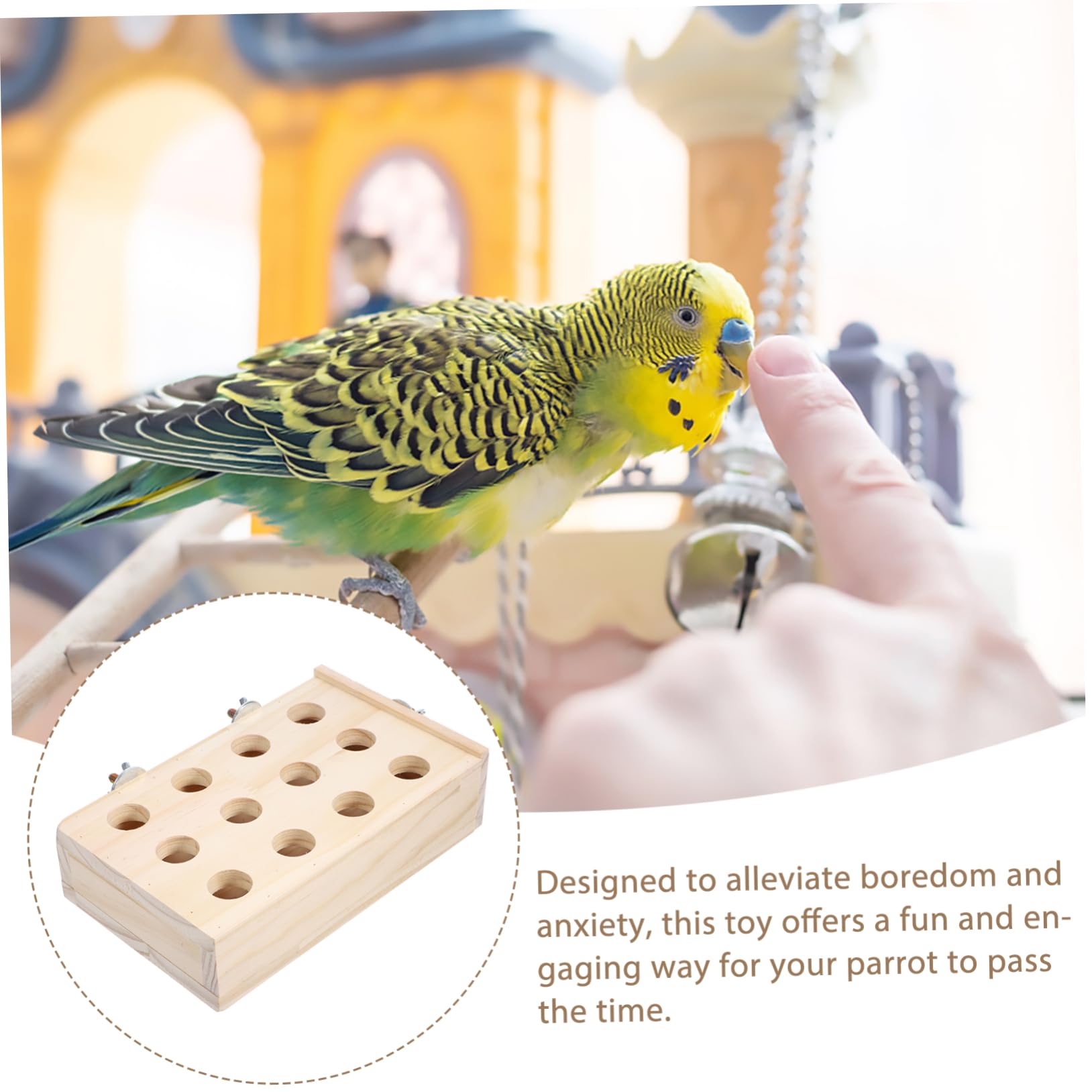 BESPORTBLE 4piezas Juguete De Masticación para Pájaros Accesorio Interactivo para Jaula De Periquitos Juguete De Entretenimiento para Aves Pequeñas para Desarrollar Habilidades y Combatir