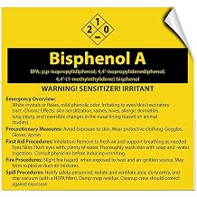 Bisphenol A Bpa; P P-Isopropylidenediphenol Hazard Hazard Label Decal Sticker Sticks to Any Surface