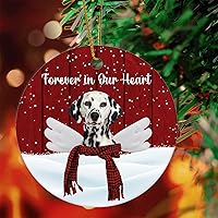 Vista 11 de Forever in Our Hearts Ornament Remembrance of Pet Ornament Keepsake Memorial Ornament French Bulldog with Angel Wings Remembrance Ornaments Gift for