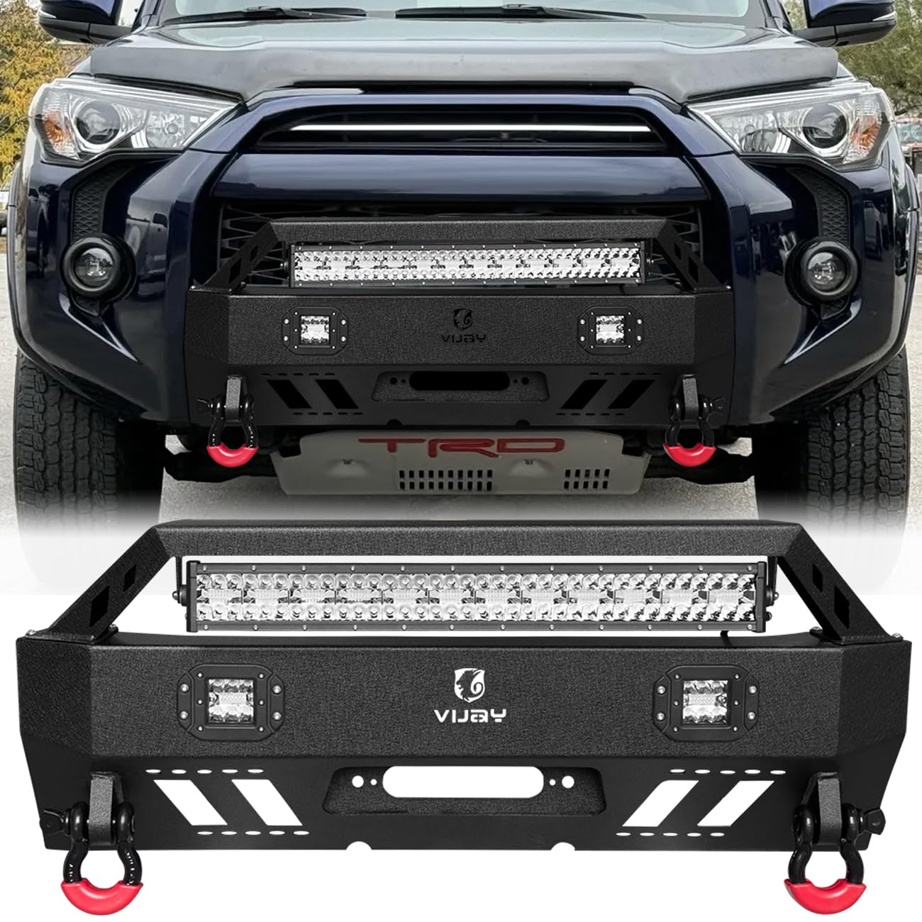 Amazon.com: Vijay Front Bumper Fits 2010-2024 4Runner With Winch