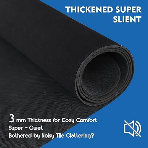 Miniatura 6 de Tapete grande para mahjong con bolsa de transporte negra, antideslizante y con reducción de ruido, para mahjong, póker, juegos de cartas, dominó,