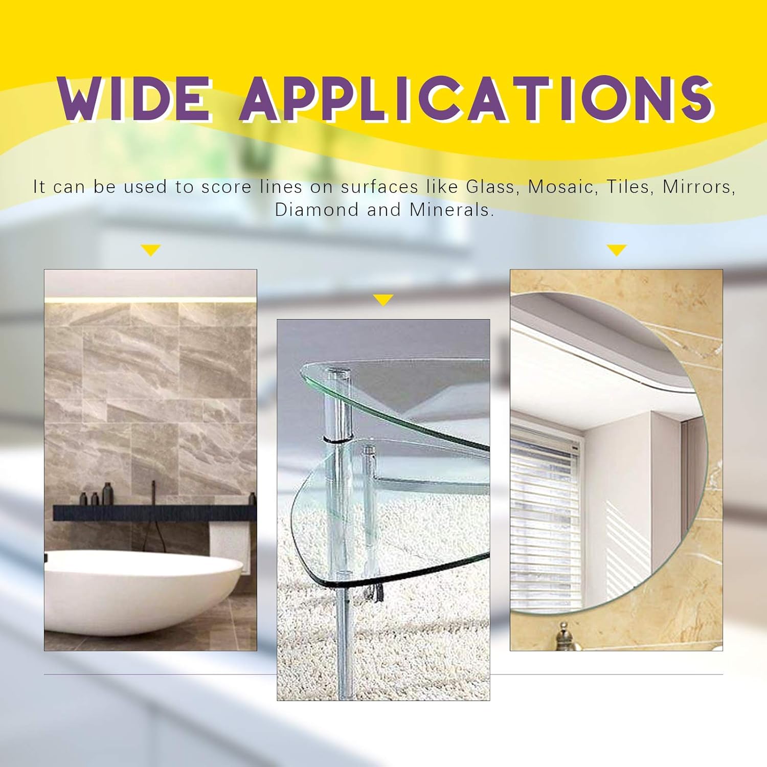 Swpeet 12Pcs 2 in 1 Glass Tile Cutter Tool Kit, Including Glass Breaking Pliers and Glass Cutter, Mirror Cutting Kit, Glass Running Pliers Ceramic Cutting Tool for Easy Glide Glass & Tile Cutter