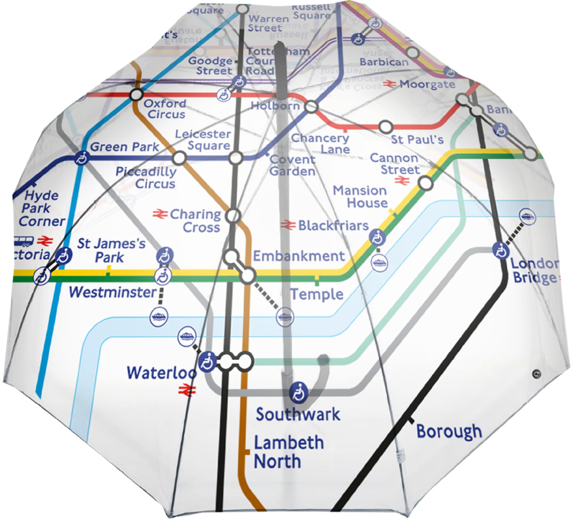 GWCCTFL8003 Licensed London Underground Tube Map print Dome/Golf Rain Umbrella