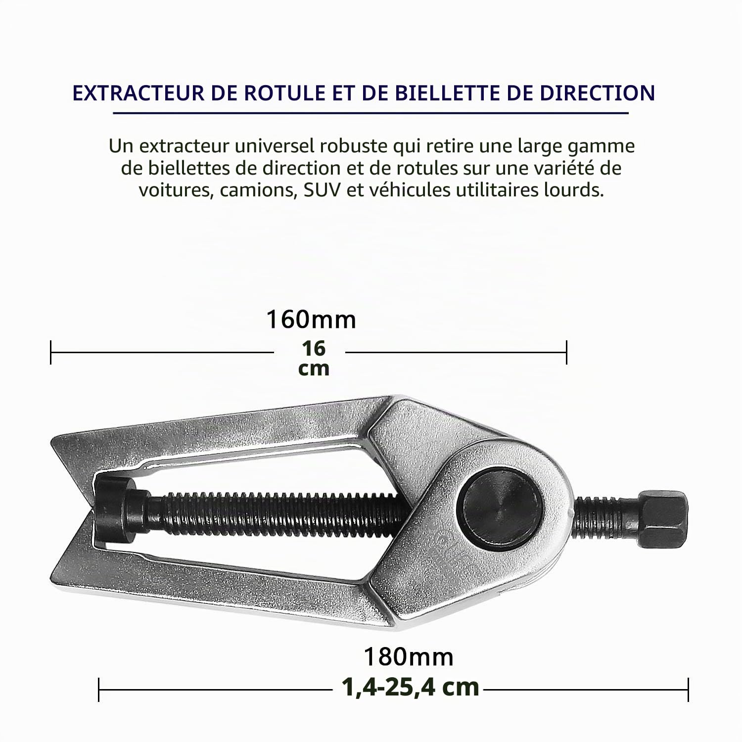 CCLIFE 5 pièces kit arrache rotule pour triangle de suspension Extracteur de rotule universel | Extracteur de rotule - Outil universel pour exprimer sans endommager tous les joints à rotule sur le châssis