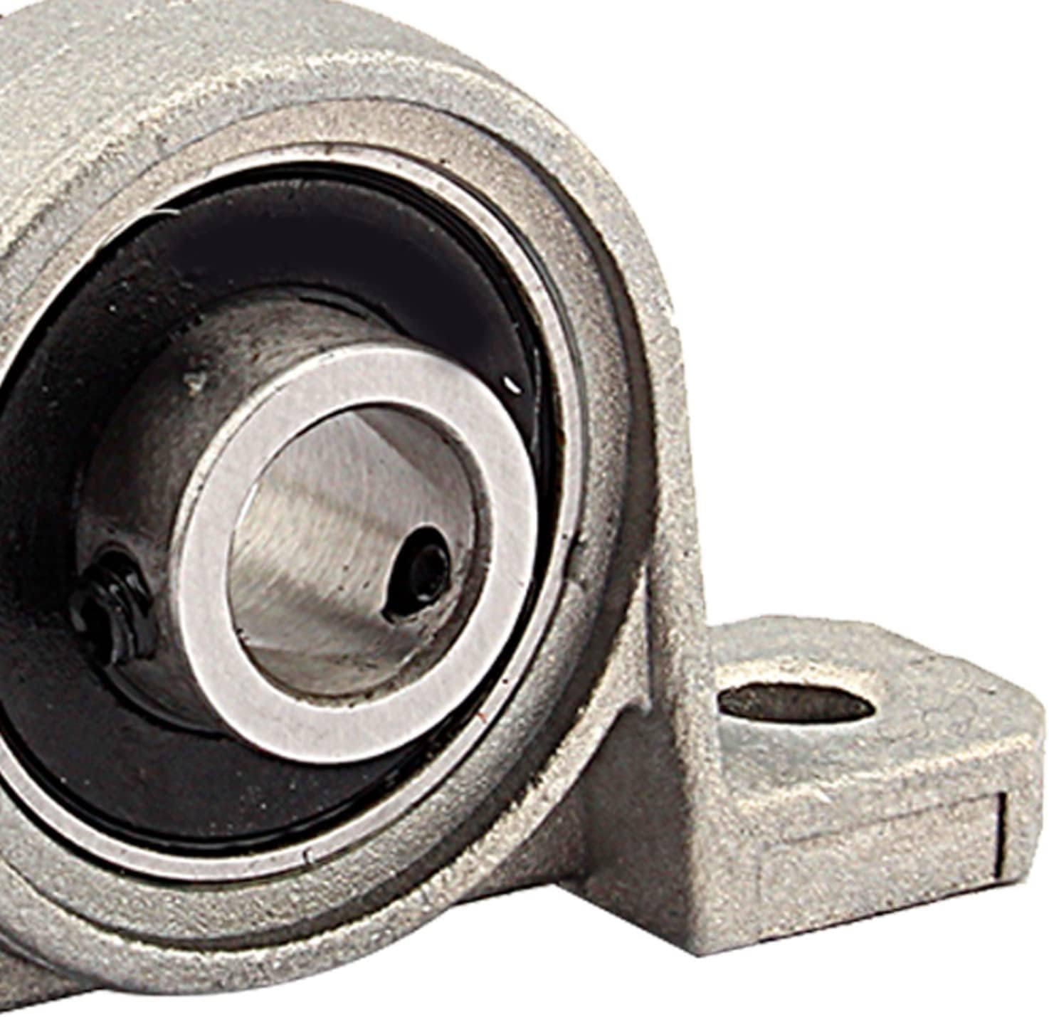 2 Pcs Pillow Block Mounted Bore 8/10/12mm Inner Diameter Metal Ball Bearing Housing Zinc Alloy (8mm)