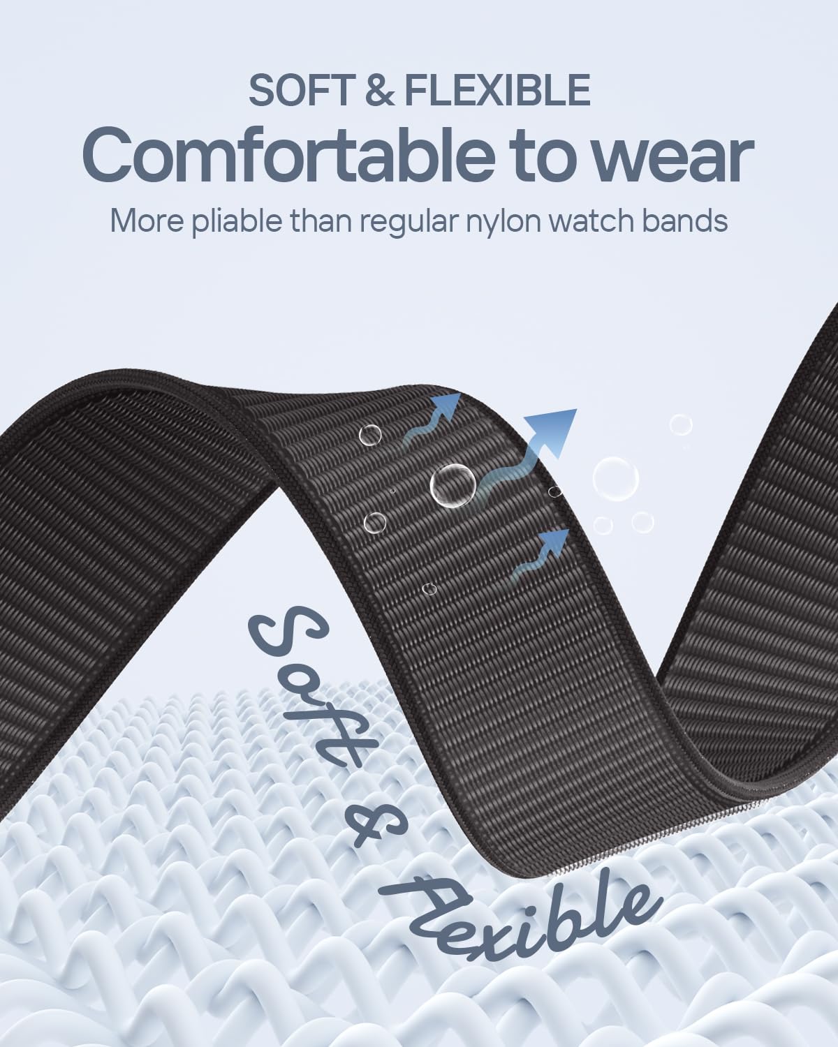 Confezione 2 Cinturini Nylon Compatibile con Cinturino Apple Watch 44mm 40mm 41mm 42mm 45mm 46mm 49mm 38mm, Sportivo Morbido Traspirante Regolabile per iWatch 11 10 9 8 7 6 5 4 3 2 1 SE Ultra 1/2/3