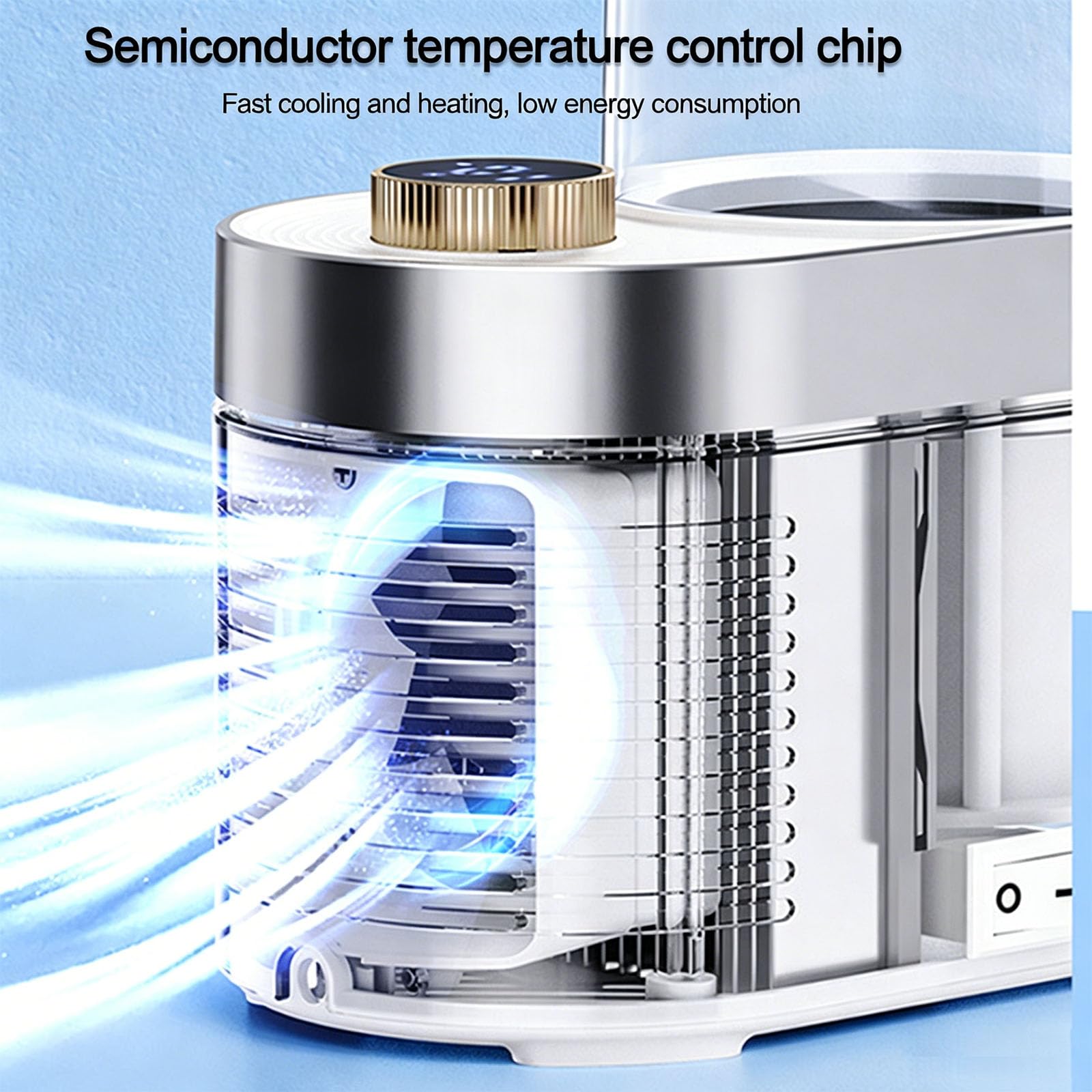 Kühlbecher, Tischbecherkühler und -wärmer mit stufenloser Geschwindigkeitsregelung und digitaler LED-Anzeige für -1 °C bis 70 °C, elektrischer Getränkekühler (Black)