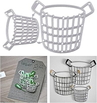 2PCS Basket Metal Die Cuts,Cutting Dies for Card Making Clearance, Embossing Dies for Scrapbooking,DIY Album Paper Cards Art Craft Decor